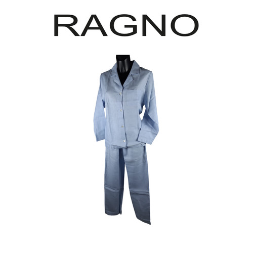 Damen pyjama lang leinen - damen,