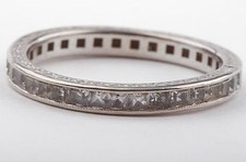 Memory Ring 375 9K Weiß Gold Kristall Grösse 57 Top! -