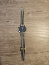 Cluse Armbanduhr Uhr gold schwarz Metall Leder Damen Frauen