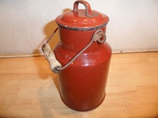 Alte Milchkanne mit Deckel Emallie Boden durchgerostet für Garten  Deko Vintage