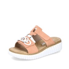 Rieker Damen Pantolette Pantoletten Sandale Sandalen Hausschuhe orange 63294