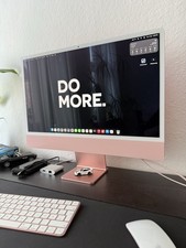 Apple iMac 24 Zoll (256GB SSD, Apple M1, 3,20GHz, 8GB, 7-Core GPU) Rosa 2021