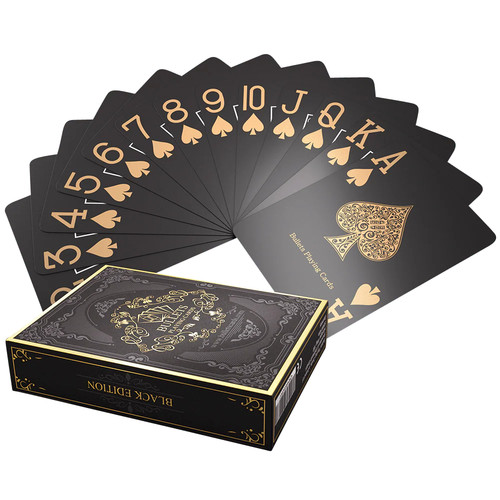 Plastik pokerkarten black - pokerkarten, "black