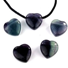 Fluorit bunt Herz - Anhänger