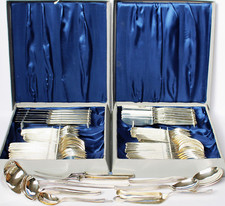 Carl Schmidt Sohn Solingen Besteck 75 Teile für 12 Personen versilbert +2 Kästen