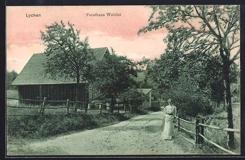 Lychen blick auf forsthaus - lychen,,