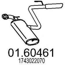 MTS 01.60461 Endschalldämpfer