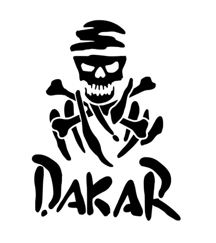 Dakar skull aufkleber - skull,