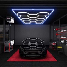14x Hexagon LED Lampe Röhren Werkstatt Garage Wand Decken Leuchte Beleuchtung DE