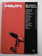 Bediehnungsanleitung hilti - hilti, sf