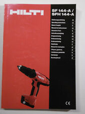 Bediehnungsanleitung HILTI SF SFH 144-A Akku Schrauber Heft Daten Bedienung 