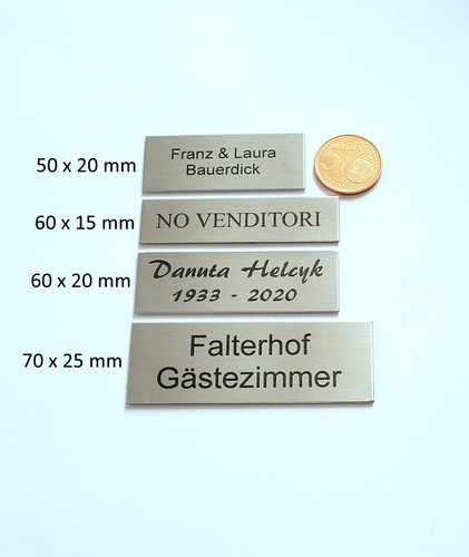 Edelstahlschild