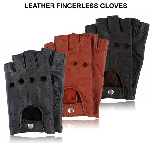Fingerlose lederhandschuhe - fingerlose,