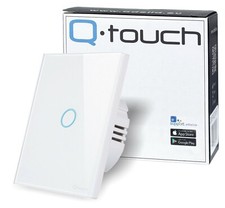 Glas Touch Lichtschalter Einschalter Ausschalter Wandschalter LED Weiß 230V