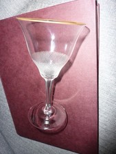 4 Stck. Moser Glas*  Tyra Lundgren *  Modell Lloyd mit Steinelschliff & Goldrand