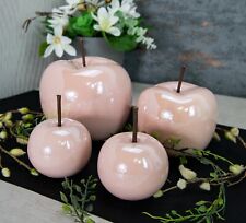 Deko Apfel Keramik Rosa glänzend Objekt Dekoapfel Figur Obst Tischdeko Skulptur