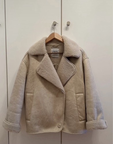Zara winterjacke cream - winterjacke,