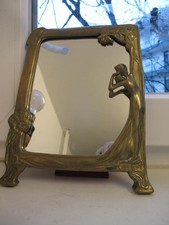 Messing Rahmen m. Spiegel im