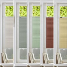 Plissee klemmfix Montage ohne Bohren "UNI" weiß grau honiggelb weinrot mint