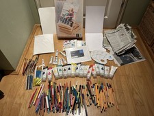 Malen-Zubehör, Acryl, Pinsel, Bunt- Filzstifte, Malkartons, Staffelei, Malzeug