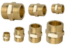 Messing doppelnippel 3 8 - messing, 3/8"