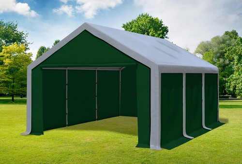 Partyzelt 4x6m grau - grau, pvc