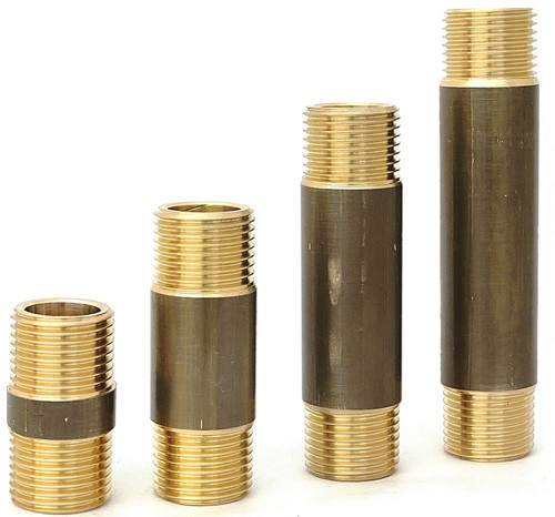 Messing rohrnippel zoll - rohrnippel, 1/2
