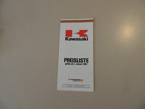 1987 preisliste prospekt - 1987,
