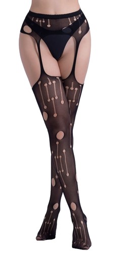 Damen straps strumpfhose loch - damen,