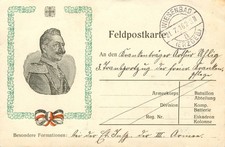 Kaiser Wilhelm II., Feldpostkarte Wiesenbad Erzgebirge, Krankenträger, Rot Kreuz