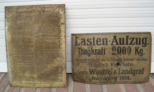 Antike aufzugs schilder aus - aufzugs,
