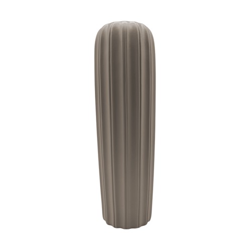 Keramik vase gerillt beige - keramik,