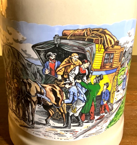 Bierkrug mit alter ansicht - bierkrug,