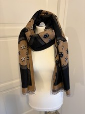 XXL Tuch Schal braun schwarz