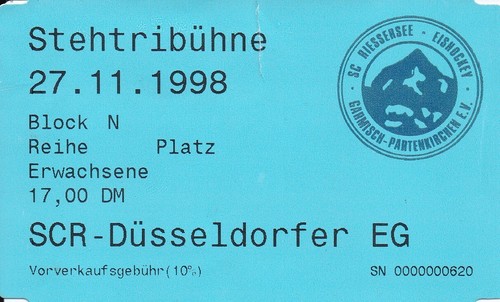 Sammler ticket riessersee - sc,