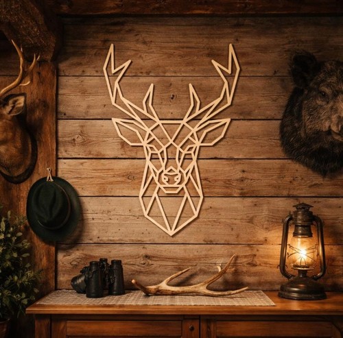 Wandbild geometrischer hirsch - wandbild,