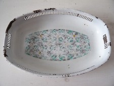 Alter Emaille Brotkorb Schale