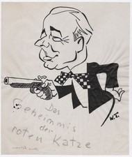 Heinz Rühmann Schauspieler cinema Film Portrait Zeichnung Trautschold 1949