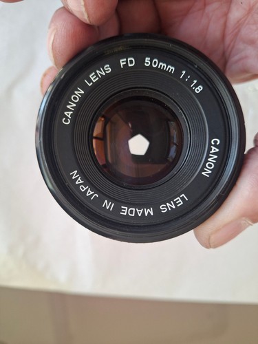 Canon new 50mm - fd, f/1.8.