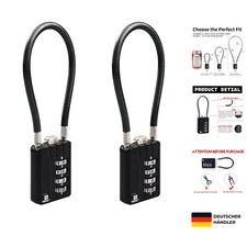 4-stelliges Zahlenschloss mit 10cm Kabel Hochsicherheit Gepäckschutz