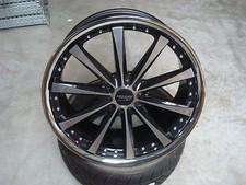 Einzelstück Corniche Arrows 8,5x20 5x120 ET38 Higloss-Black Inox / RIEGER-Tuning