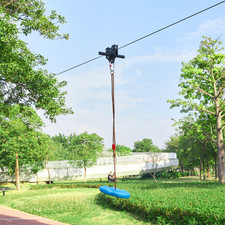 VEVOR Zipline Seilrutsche Set Seilbahn Kinder Erwachsene 48,77m 226,8kg Stahl