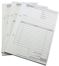 4x RECHNUNGSBLOCK,Rechnung DIN