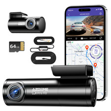 AZDOME 4K Dual Dash Cam 5G WiFi GPS Kameras Nachtsicht 1080P+Hardwire-Kit M300S