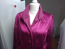 CLAMOTTI Mantel fuchsia Samt Gr. M/L