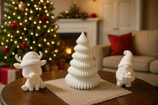 Weihnachts Deko Set - 3 Figuren: Tannenbaum, Gnom & Rentier - Wohndekoration