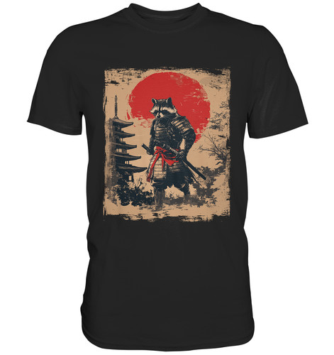 Samurai waschbär shirt - waschbär,