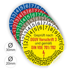 Prüfplaketten Geprüft nach
