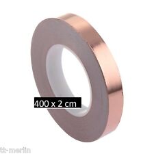 R20 -( €2,50 / m) 4 m Kupferband 2 cm selbstklebend Abschirmband Kupferfolie 
