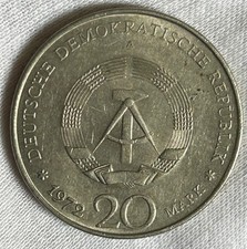 DDR Gedenkmünze 20 Mark  1972 Wilhelm Pieck